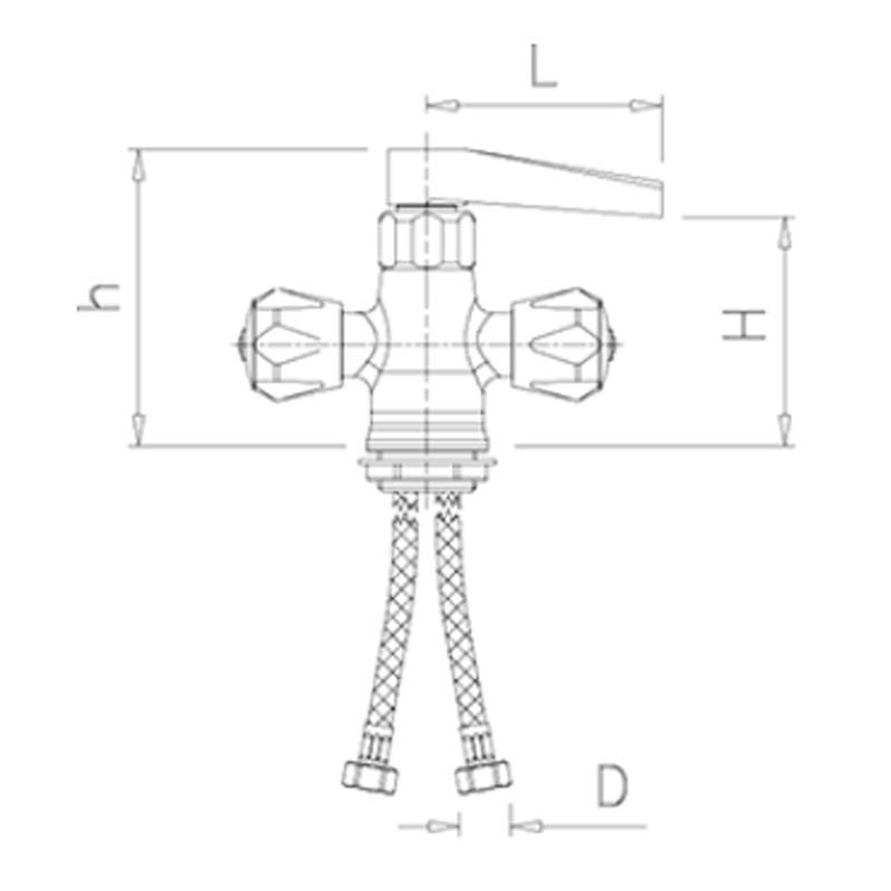 Comprar Grifo giratorio sobremesa de dos aguas 463220 en Pepebar