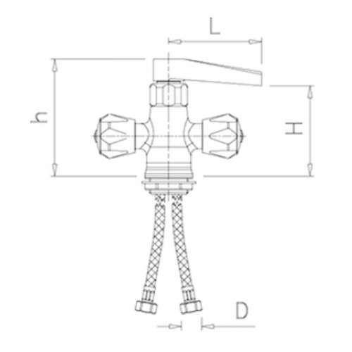 Comprar Grifo giratorio sobremesa de dos aguas 463220 en Pepebar