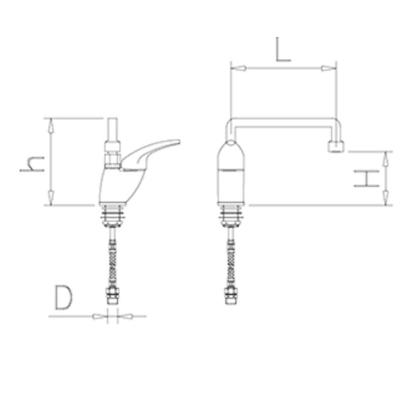 Grifo monomando sobremesa con caño bajo 463428 Comprar Grifo monomando sobremesa con caño bajo 463428 en Pepebar