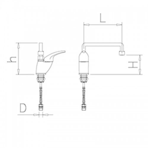 Grifo monomando sobremesa con caño bajo 463428 Comprar Grifo monomando sobremesa con caño bajo 463428 en Pepebar