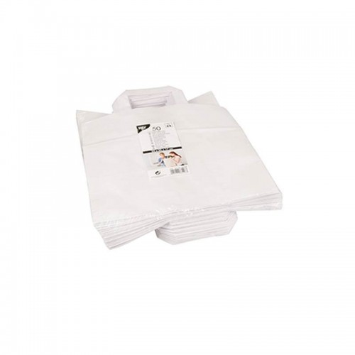Comprar 50 Bolsas de papel con asa 25 cm x 26 cm x 17 cm color blanco en Pepebar