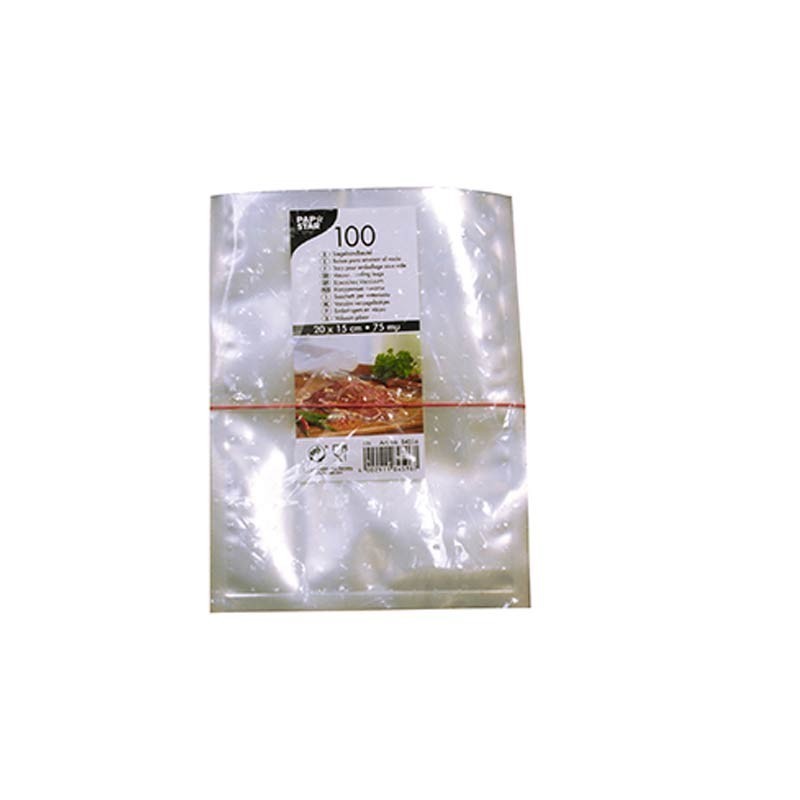 Comprar 100 Bolsas para envasar al vacío 20 cm x 15 cm 75 my en Pepebar