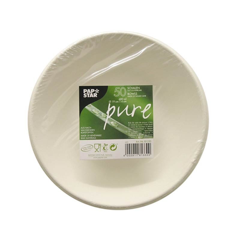 Comprar 50 Boles de caña de azúcar 680 ml Ø 19 cm · 4 cm en Pepebar