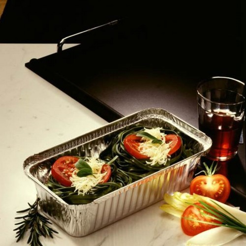 Comprar 25 Recipientes cuadrados de aluminio con tapas de cartón para insertar 1,5 l 7 cm x 13 cm x 24,2 cm en Pepebar