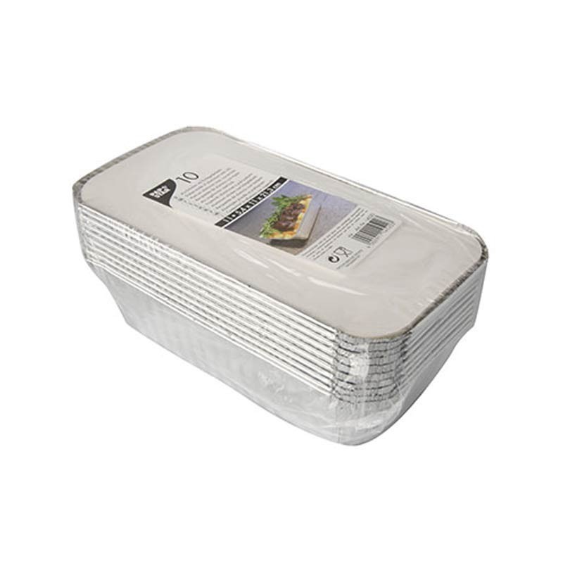 10 Recipientes cuadrados de aluminio con tapas de cartón para insertar 1 l 5,4 cm x 11 cm x 21,3 cm Comprar 10 Recipientes cuadrados de aluminio con tapas de cartón para insertar 1 l 5,4 cm x 11 cm x 21,3 cm en Pepebar