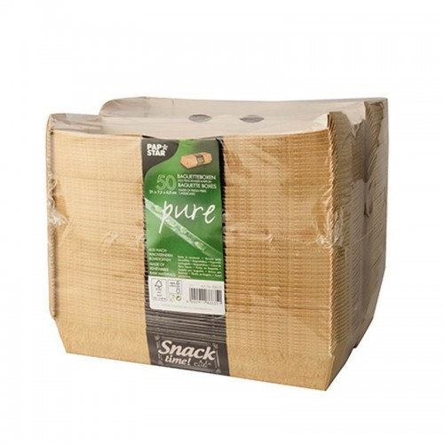 Comprar 50 Envase para bocadillos de cartón de fibra fresca 6,2 cm x 7,5 cm x 21 cm en Pepebar