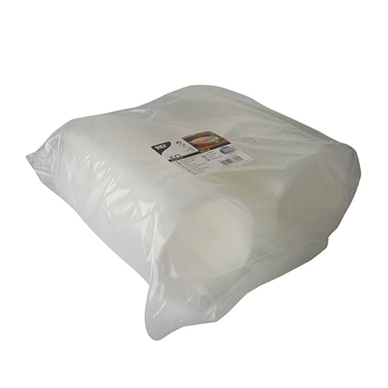 Comprar 50 Recipientes transparentes con tapa octagonales 375 ml 4,2 cm x 11 cm x 11 cm en Pepebar