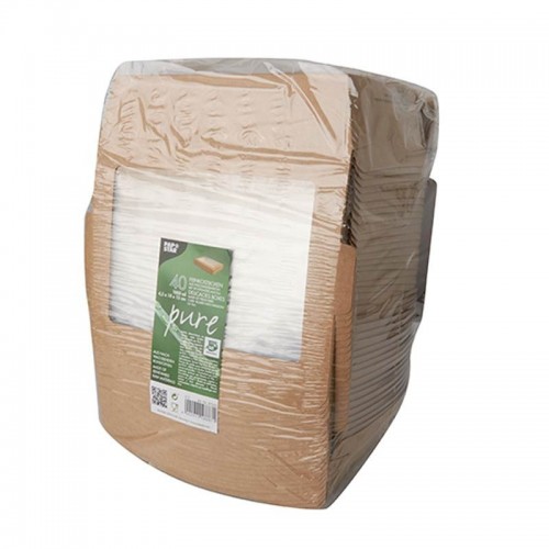 Comprar 40 Envases cuadrados de cartón con ventana de PLA 1000 ml 4,5 cm x 18 cm x 13 cm en Pepebar