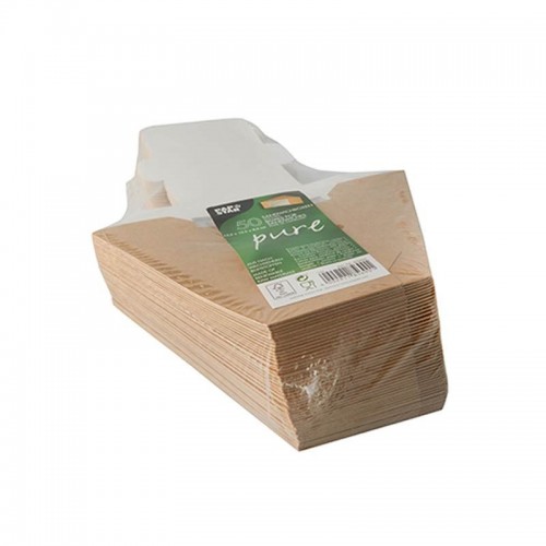 50 Envases de cartón con ventana de PLA para sándwiches 12,3 cm x 12,3 cm x 8,2 cm Comprar 50 Envases de cartón con ventana de PLA para sándwiches 12,3 cm x 12,3 cm x 8,2 cm en Pepebar