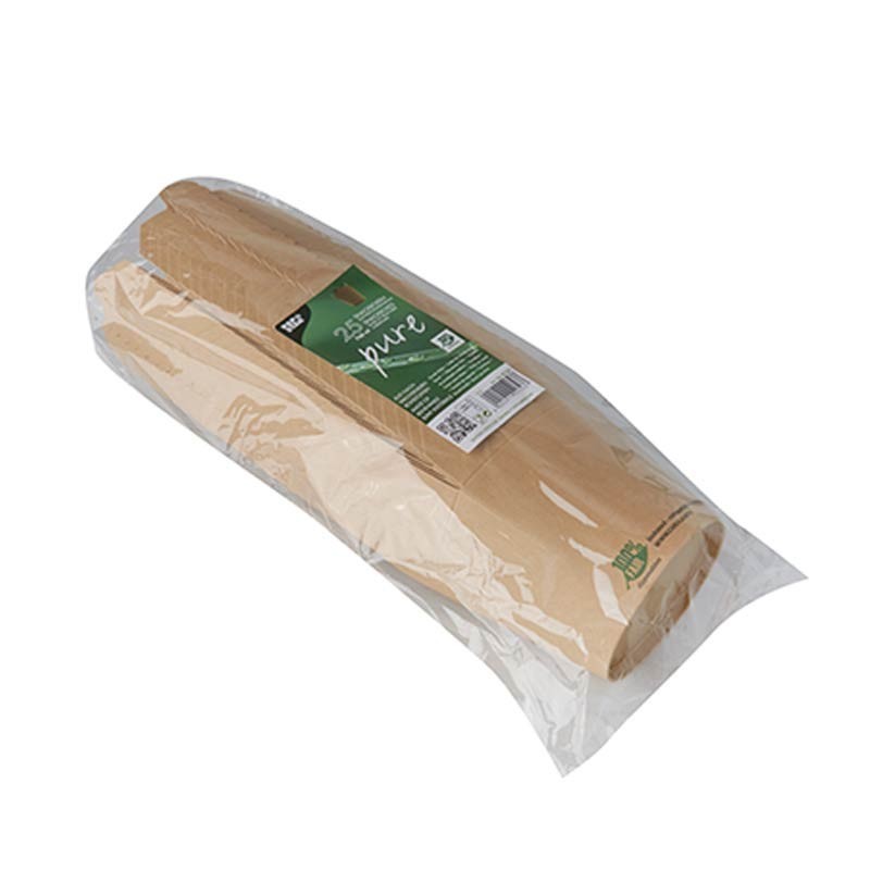 Comprar 25 Cajas cuadradas de cartón de comida para llevar 760 ml 9,8 cm x 10 cm x 8,8 cm en Pepebar