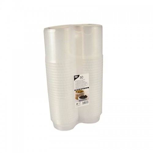 Comprar 50 Envases transparente con cierre hermético de seguridad 300 ml Ø 11,8 cm · 5,1 cm en Pepebar