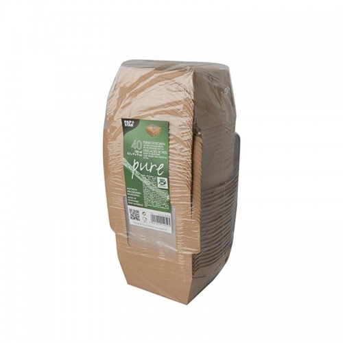 Comprar 40 Envases cuadrados de cartón con ventana de PLA 350 ml 4,5 cm x 9 cm x 9 cm en Pepebar