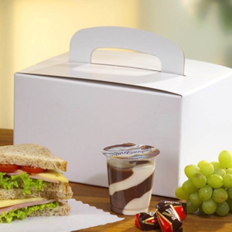 Comprar 20 Cajas de cartón cuadradas con asa para tartas 12,5 cm x 15,5 cm x 22,5 cm en Pepebar