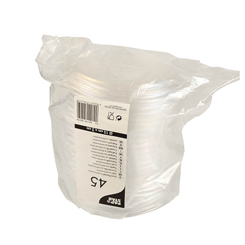 Comprar 45 Tapas de envase transparentes para ensalada Ø 15 cm · 2 cm en Pepebar