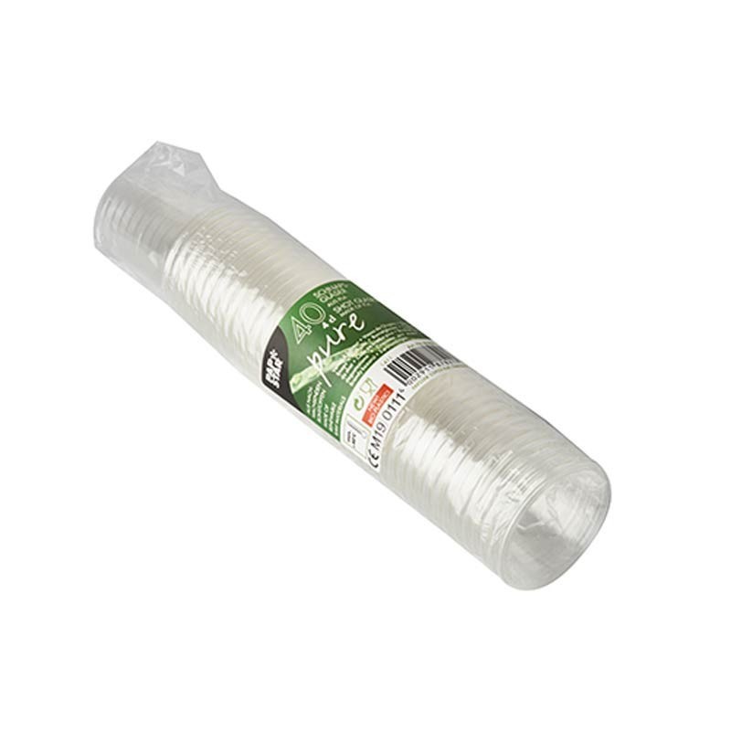 Comprar 40 Vasos de Chupito, PLA biodegradable gama Pure 4 cl Ø 4,8 cm · 5 cm transparente en Pepebar