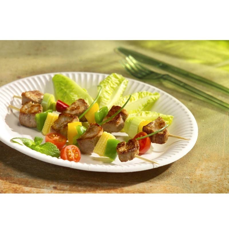 100 Platos, cartón biodegradable gama Pure redondo Ø 23 cm blanco Comprar 100 Platos, cartón biodegradable gama Pure redondo Ø 23 cm blanco en Pepebar