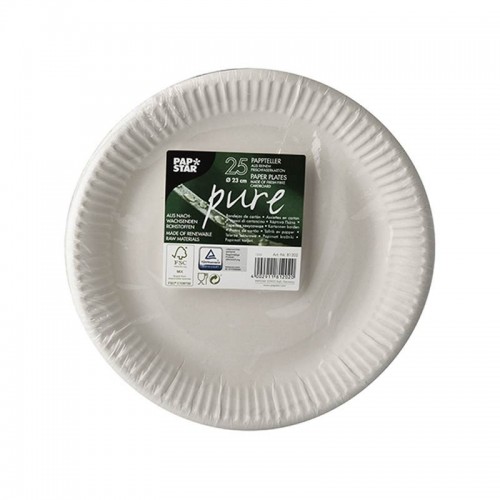 25 Platos, cartón biodegradable gama Pure redondo Ø 23 cm blanco Comprar 25 Platos, cartón biodegradable gama Pure redondo Ø 23 cm blanco en Pepebar
