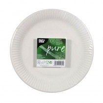 biodegradables desechables 100 platos de papel de 18 cm de diámetro compostables vajilla de cartón 