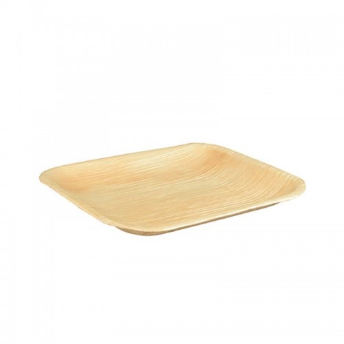 Comprar 25 Platos, Hoja de palma biodegradable gama Pure cuadrado 18 cm x 18 cm x 1,5 cm en Pepebar