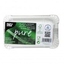 250 Platos, cartón biodegradable gama Pure cuadrado 9 cm x 15 cm blanco - Pepebar 250 Platos, cartón biodegradable gama Pure cuadrado 9 cm x 15 cm blanco - Catálogo Platos biodegradables
