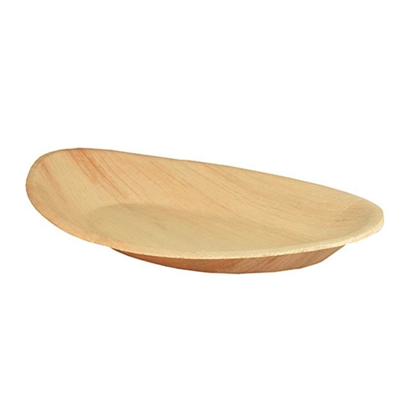 Comprar 25 Platos, Hoja de palma biodegradable gama Pure oval 26 cm x 17 cm x 2,5 cm en Pepebar