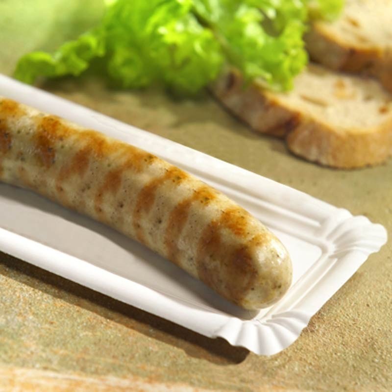 Comprar 250 Platos, cartón biodegradable gama Pure cuadrado 6,5 cm x 22 cm blanco en Pepebar