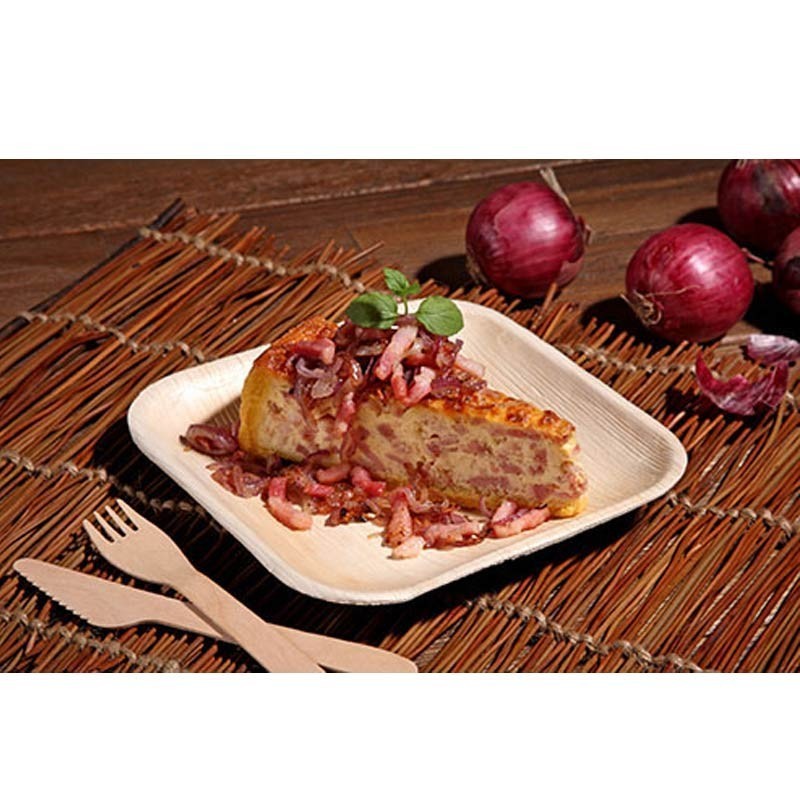 Comprar 6 Platos, Hoja de palma biodegradable gama Pure cuadrado 18 cm x 18 cm x 1,5 cm en Pepebar