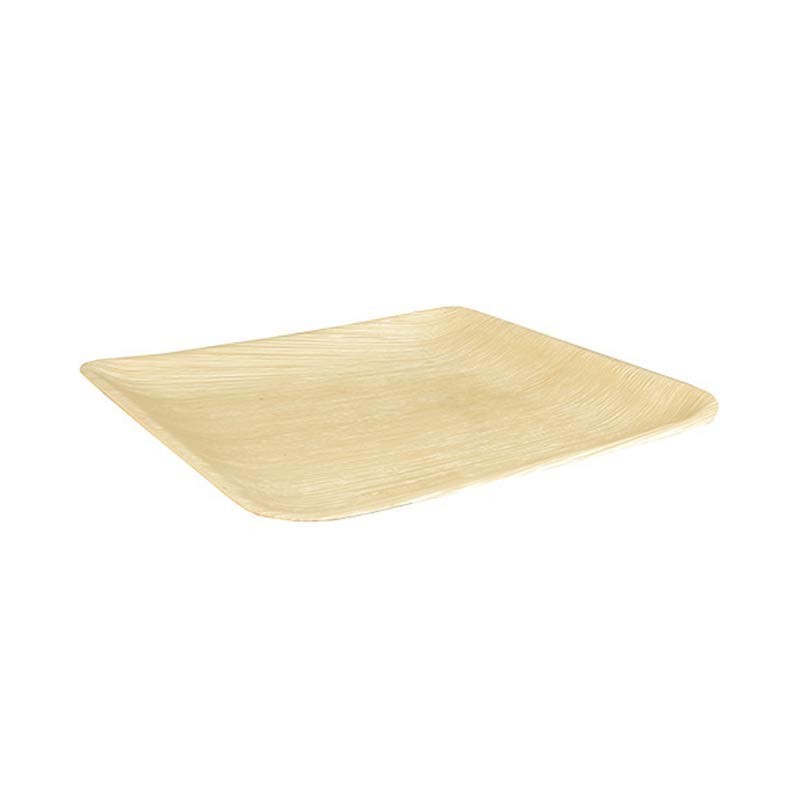 Comprar 6 Platos, Hoja de palma biodegradable gama Pure cuadrado 25,5 cm x 25,5 cm x 1,5 cm en Pepebar