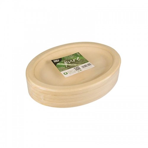 50 Platos de caña de azúcar biodegradable gama Pure oval 26 cm x 20 cm x 2 cm natural Comprar 50 Platos de caña de azúcar biodegradable gama Pure oval 26 cm x 20 cm x 2 cm natural en Pepebar