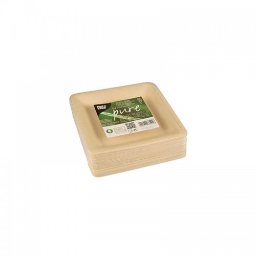 50 Platos de caña de azúcar biodegradable gama Pure cuadrado 15,5 cm x 15,5 cm natural Comprar 50 Platos de caña de azúcar biodegradable gama Pure cuadrado 15,5 cm x 15,5 cm natural en Pepebar