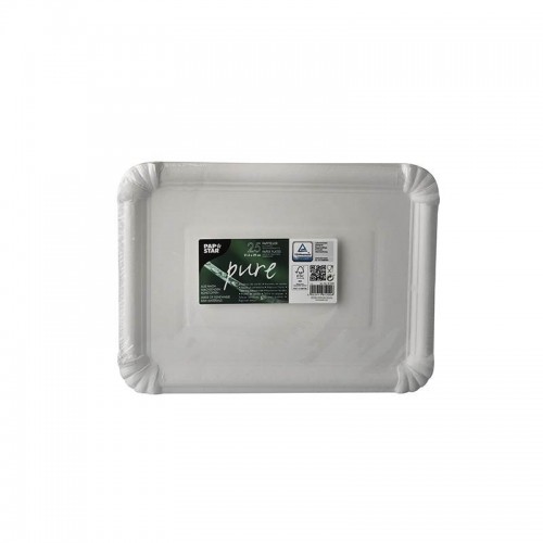 25 Platos, cartón biodegradable gama Pure cuadrado 21,5 cm x 29 cm blanco Comprar 25 Platos, cartón biodegradable gama Pure cuadrado 21,5 cm x 29 cm blanco en Pepebar