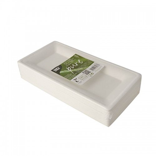 50 Platos de caña de azúcar biodegradable gama Pure cuadrado 13 cm x 26 cm blanco Comprar 50 Platos de caña de azúcar biodegradable gama Pure cuadrado 13 cm x 26 cm blanco en Pepebar