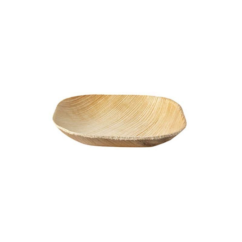 Comprar 25 Platos, Hoja de palma biodegradable gama Pure cuadrado 10 cm x 10 cm x 1,5 cm en Pepebar