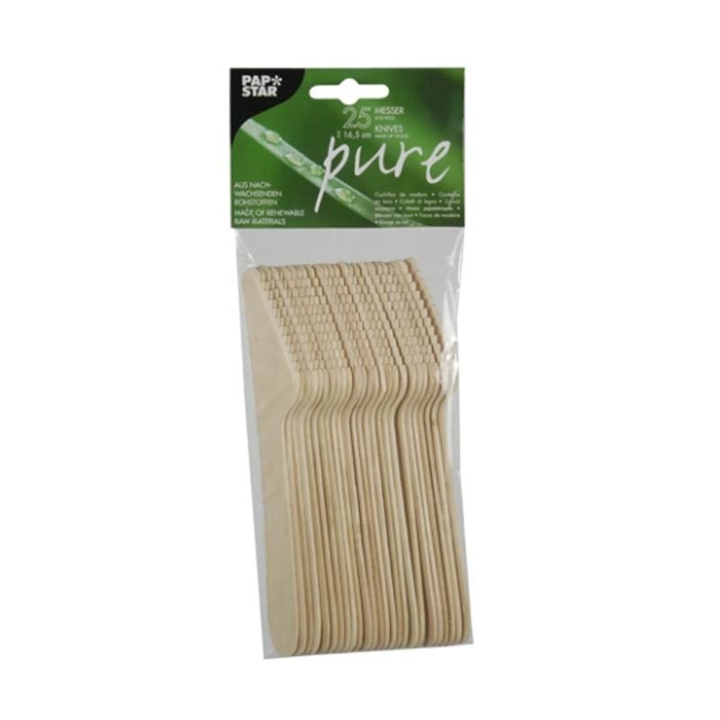 25 Cuchillos, madera biodegradable gama Pure 16,5 cm Comprar 25 Cuchillos, madera biodegradable gama Pure 16,5 cm en Pepebar