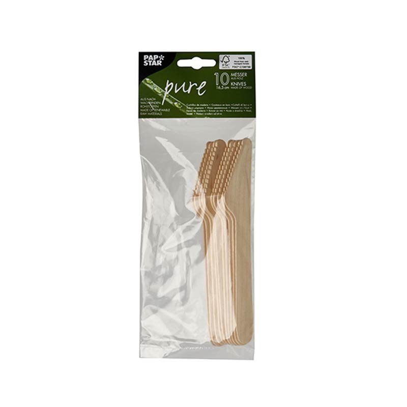 10 Cuchillos, madera biodegradable gama Pure 16,5 cm Comprar 10 Cuchillos, madera biodegradable gama Pure 16,5 cm en Pepebar