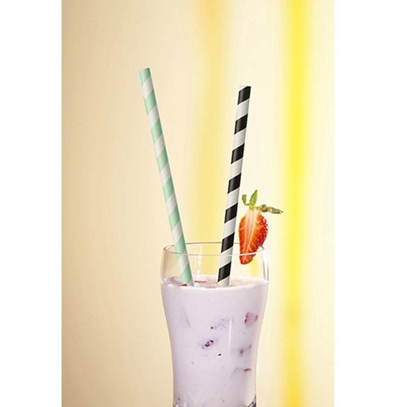 Comprar 100 Cañitas de papel biodegradable gama Pure Ø 6 mm · 20 cm colores surtidos Stripes surtido en Pepebar