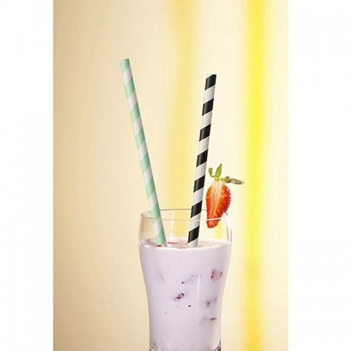 Comprar 100 Cañitas de papel biodegradable gama Pure Ø 6 mm · 20 cm colores surtidos Stripes surtido en Pepebar