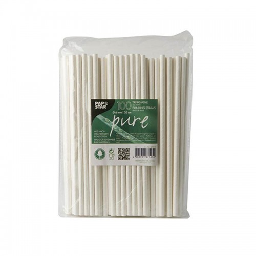 100 Cañitas de papel biodegradable gama Pure Ø 6 mm · 20 cm blanco Comprar 100 Cañitas de papel biodegradable gama Pure Ø 6 mm · 20 cm blanco en Pepebar