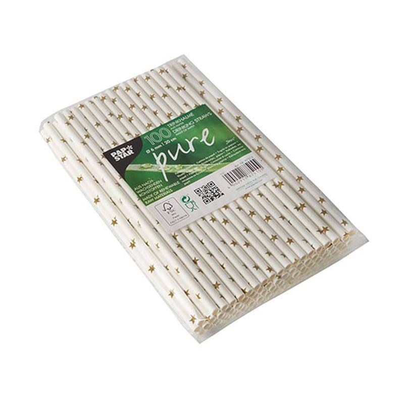 100 Cañitas de papel biodegradable gama Pure Ø 6 mm · 20 cm Stars Comprar 100 Cañitas de papel biodegradable gama Pure Ø 6 mm · 20 cm Stars en Pepebar