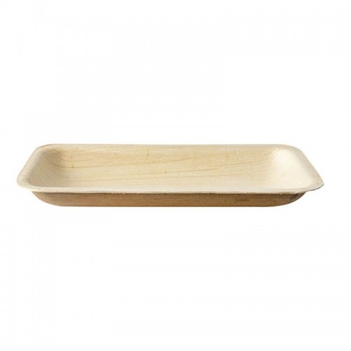 Comprar 25 Bandejas de servicio, Hoja de palma biodegradable gama Pure cuadrado 24 cm x 16,5 cm x 2 cm en Pepebar