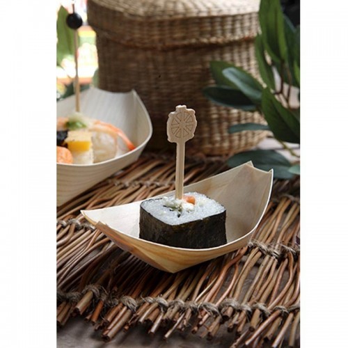 Comprar 50 Boles, madera biodegradable gama Pure 8,5 cm x 5,5 cm Barca en Pepebar