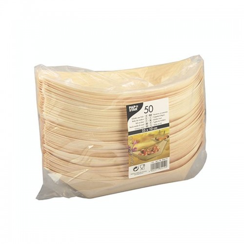 Comprar 50 Boles, madera biodegradable gama Pure 25 cm x 10 cm Barca en Pepebar