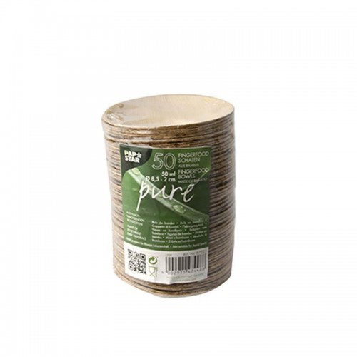 50 Boles, bambú biodegradable gama Pure redondo 50 ml Ø 8,5 cm · 2 cm Comprar 50 Boles, bambú biodegradable gama Pure redondo 50 ml Ø 8,5 cm · 2 cm en Pepebar