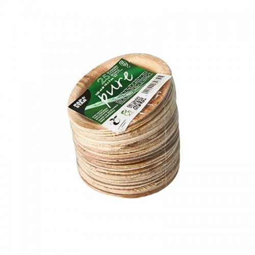 Comprar 25 Boles, Hoja de palma biodegradable gama Pure redondo 100 ml Ø 10 cm · 3 cm en Pepebar