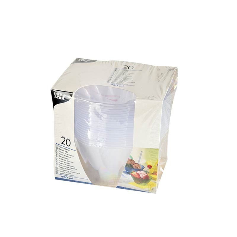 20 Vasos transparentes para helado y postre de PS redondo 400 ml diámetro 12 cm · 7 cm Comprar 20 Vasos transparentes para helado y postre de PS redondo 400 ml diámetro 12 cm · 7 cm en Pepebar
