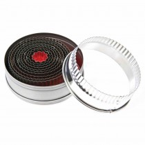 Juego de cortadores para pastelería redondos acanalados Vogue E019 - Pepebar Juego de cortadores para pastelería redondos acanalados Vogue E019 - Catálogo Moldes para galletas
