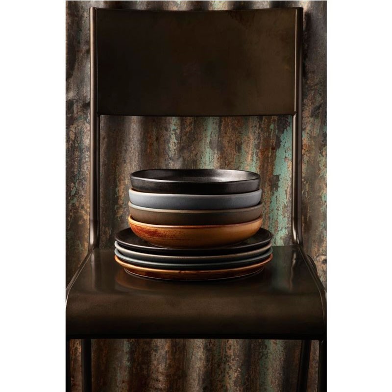 Comprar Plato redondo borde pequeño esmaltado Olympia Canvas 265 mm. Varios colores en Pepebar