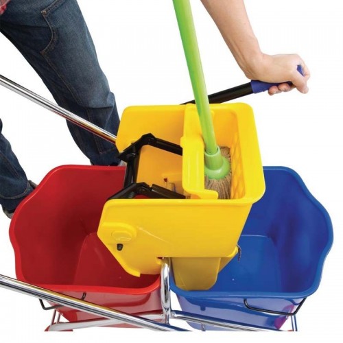 Comprar Carro friega-suelos doble con escurridor Jantex M880 en Pepebar