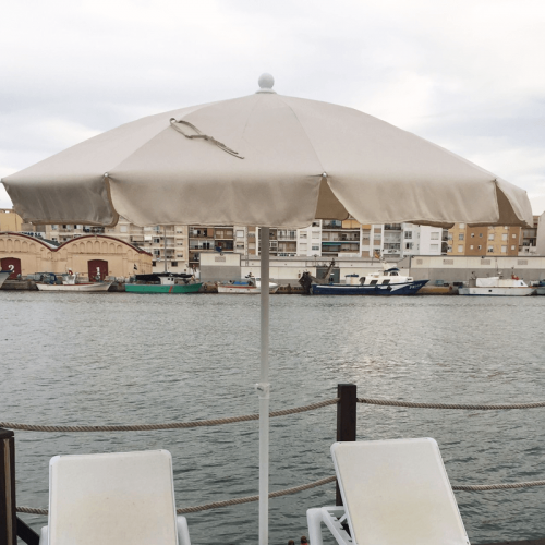 Comprar Parasol aluminio estriado diámetro 2m Aqua 839 en Pepebar