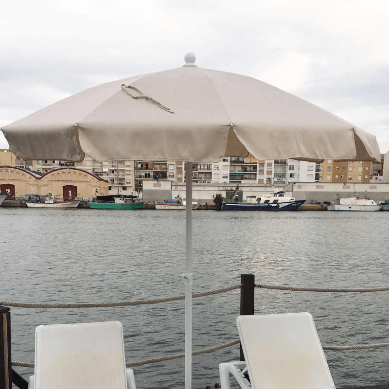 Comprar Parasol aluminio estriado diámetro 2m Aqua tela acrílica 839A en Pepebar